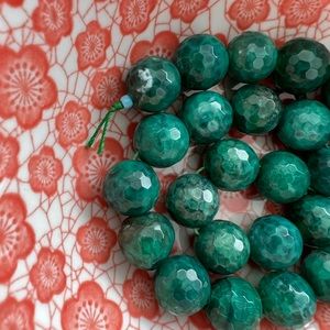 Beautiful Green Faceted Beads